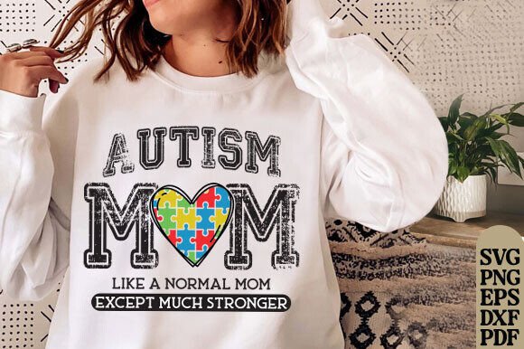 Autism Mom PNG, Heart, Autism Mama PNG