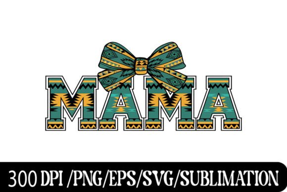 Boho Western Mama Typography Design