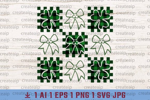Checkered Bow Coquette St Patrick’s Day