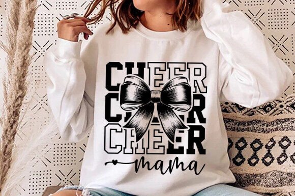 Cheer Mama Svg Png, Distressed Cheer Mom