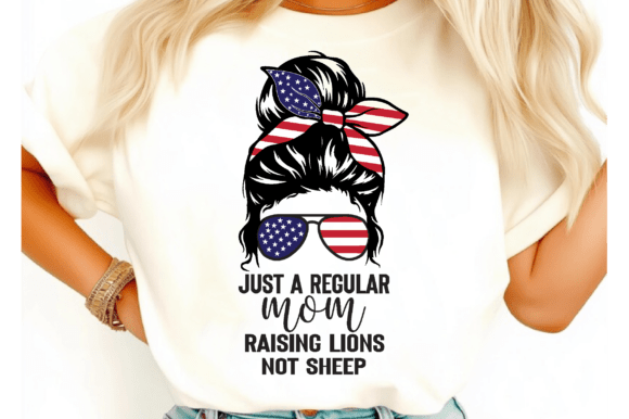 Just a Regular Mom Raising PNG, July SVG