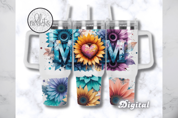 Mom Sunflower 40 Oz Tumbler Wrap