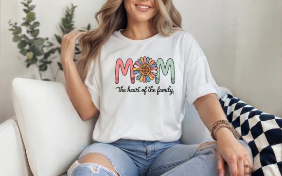Mom the Heart of the Family SVG PNG